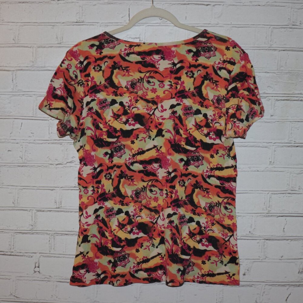 🌈 Multicolor Abstract Blouse · Size L 🌈 - Picture 2 of 5